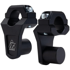 TUSK pivoting risers front profile showing clean mount and improved ergonomics
