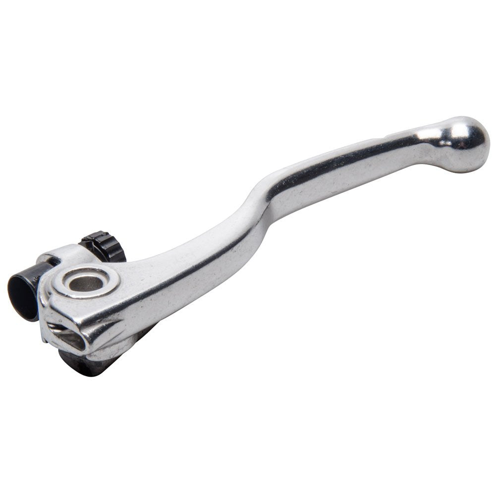 TUSK polished clutch lever front view showing clean fit and improved control
