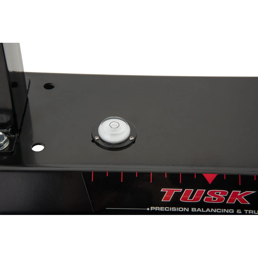 TUSK wheel mounted in stand illustrating balanced inspection and ease