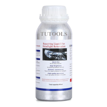 TUTOOLS front packaging bottle showing product ready for headlight restoration benefit clarity