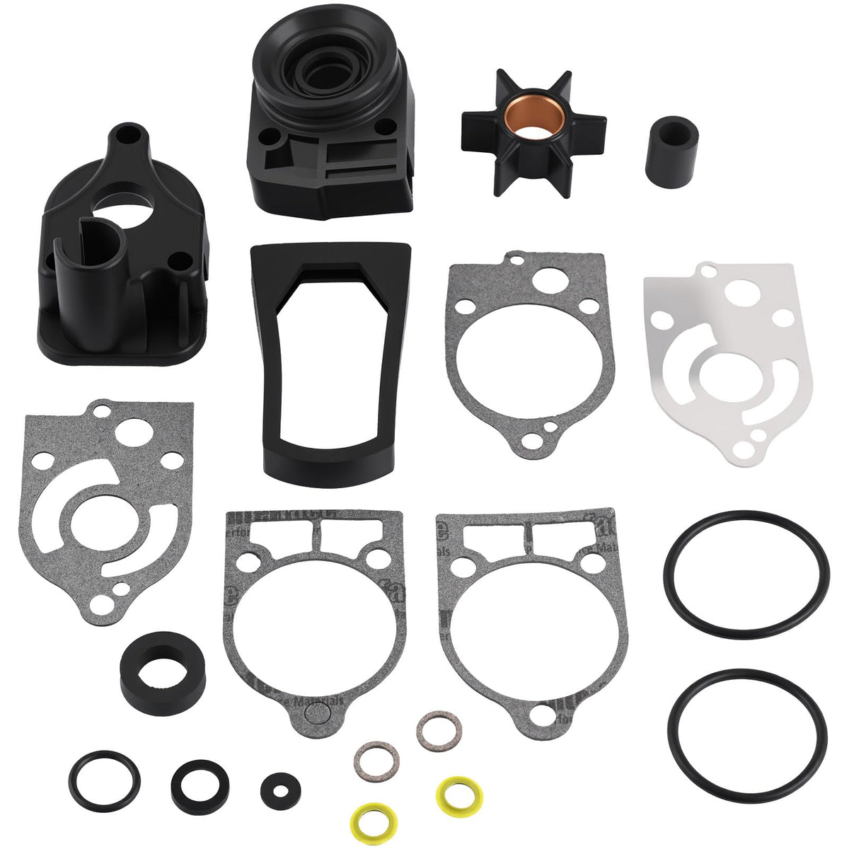 Tutor Auto front assembly shot showing complete water pump kit and fast installation benefit