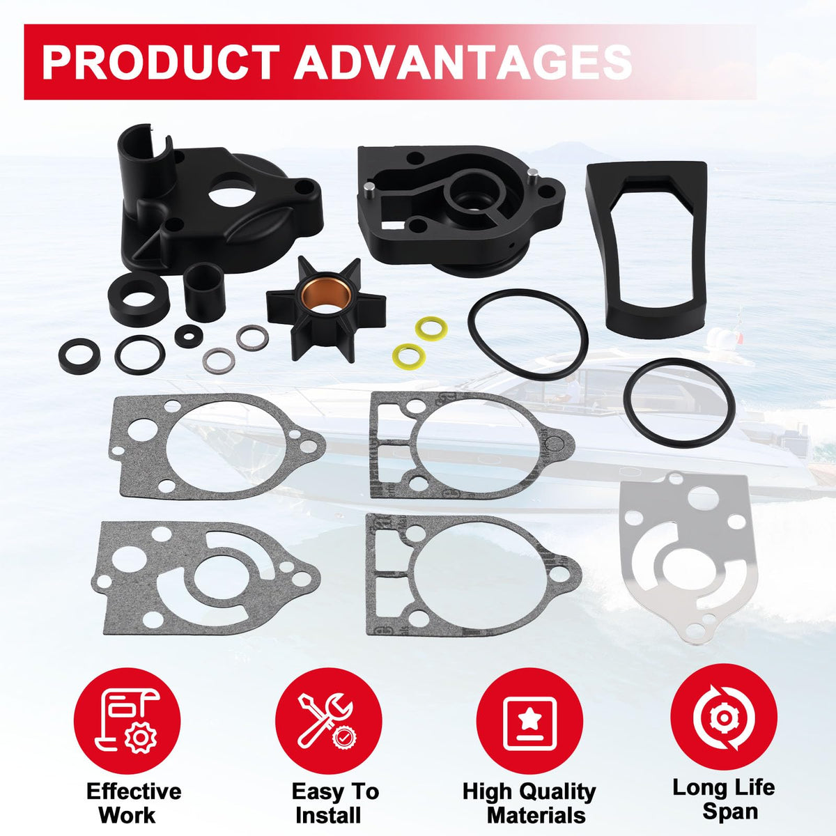 Tutor Auto gaskets and seals laid out for a full rebuild, reducing leaks and downtime