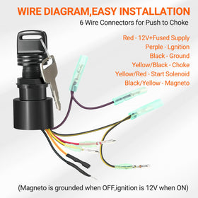 Tutor Auto rear view showing six terminal wires for accurate connections