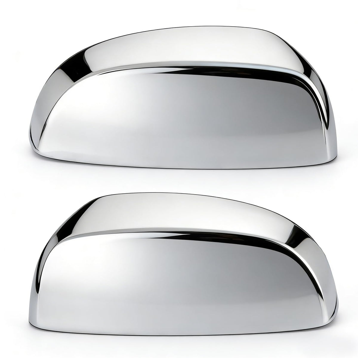 Tutor Auto chrome mirror covers front view showing polished look and easy upgrade