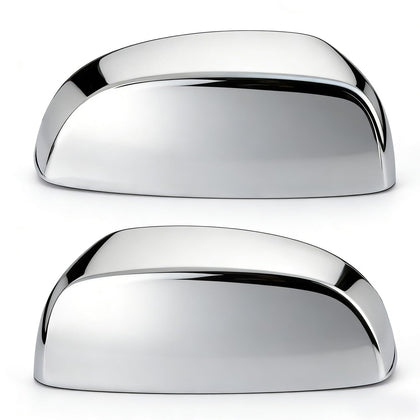 Tutor Auto chrome mirror covers front view showing polished look and easy upgrade