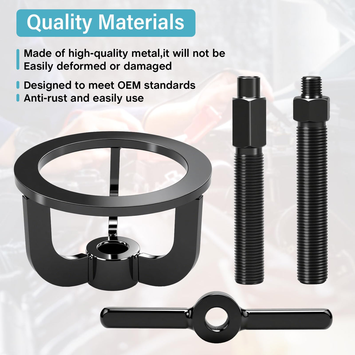 Tutor Auto coated steel finish close view highlighting rust protection