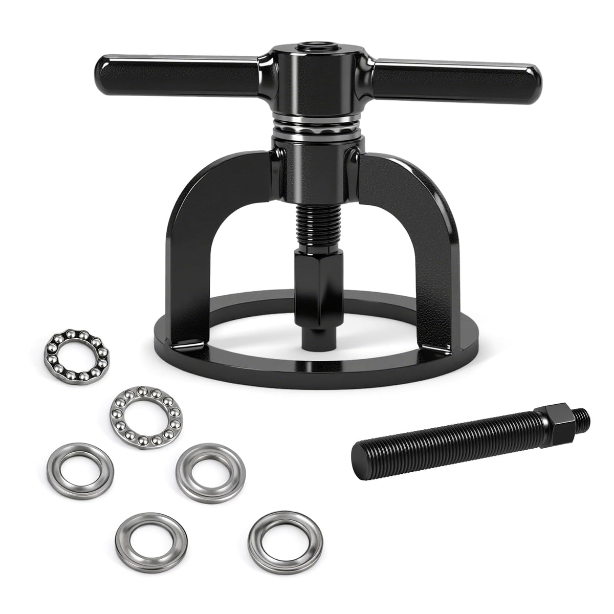 Tutor Auto front view of compressor tool showing sturdy build and precise fit