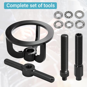 Tutor Auto tool mounted on clutch assembly showing correct alignment advantage