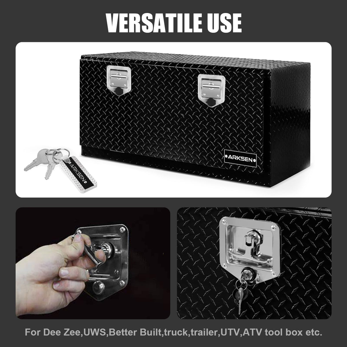 Tutor Auto installed on truck toolbox providing secure storage during travel
