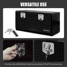 Tutor Auto installed on truck toolbox providing secure storage during travel