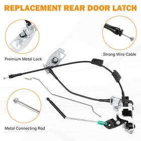 Tutor Auto latch mounted with measurements for easy size comparison