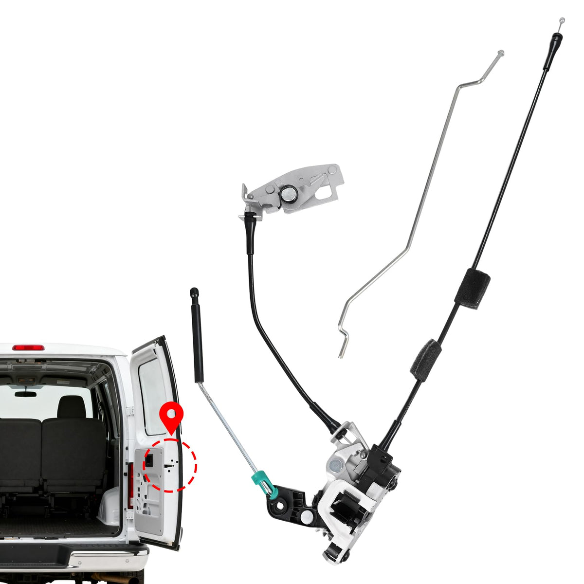 Tutor Auto front view of rear latch assembly showing fit and durability