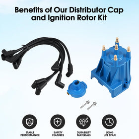 Tutor Auto spark plug wires full set laid out, durable insulation and heat resistance benefit