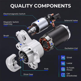 Tutor Auto starter installed under hood restoring dependable engine starts