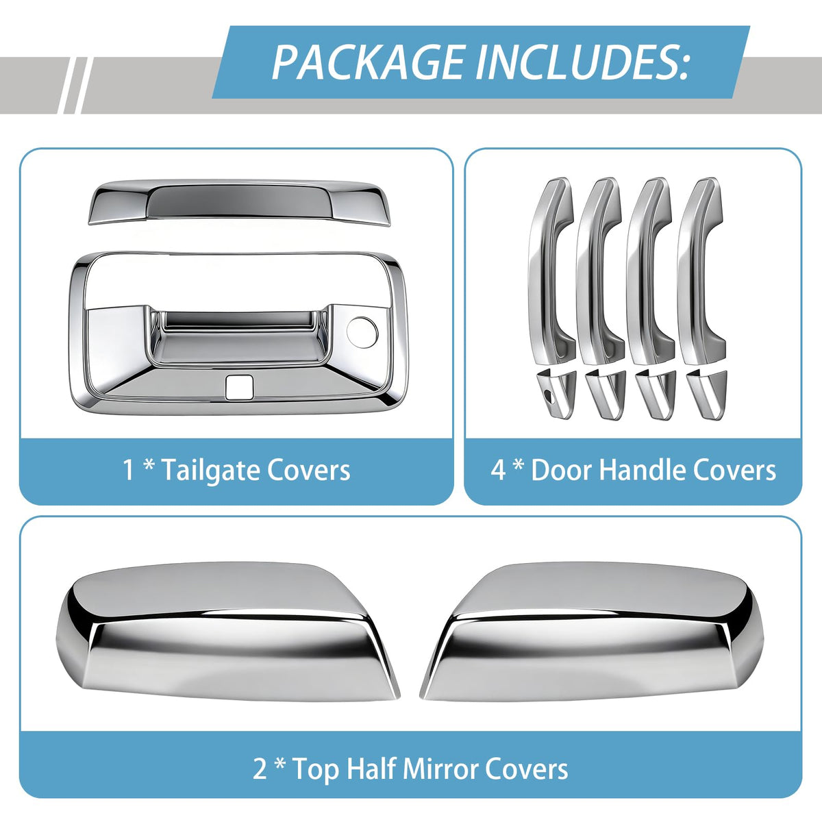 Tutor Auto tailgate handle cover with camera hole, protects and aligns camera