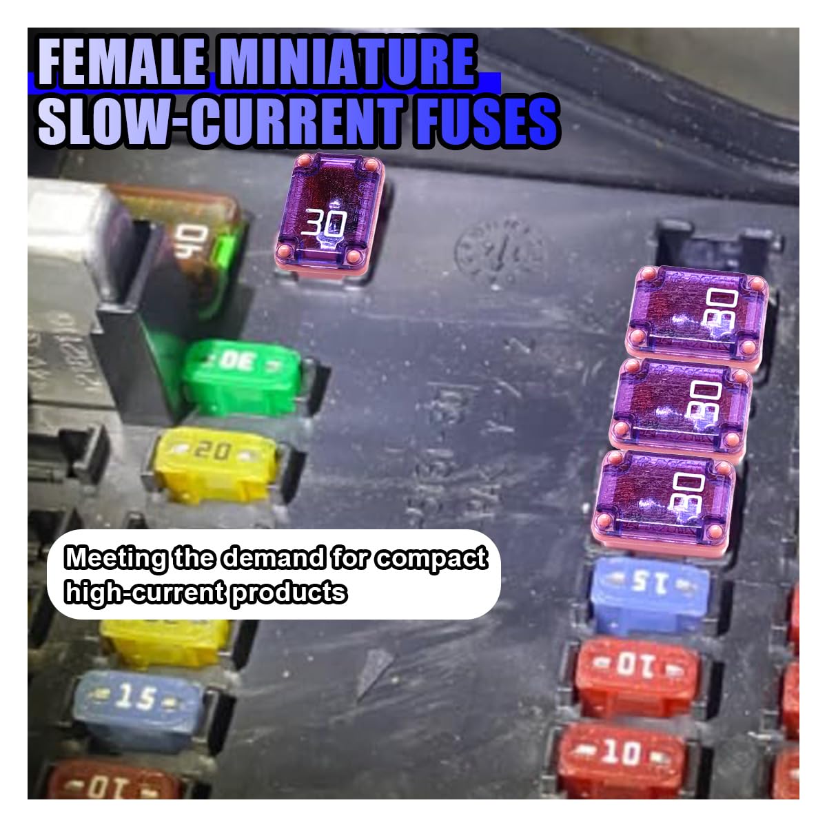 Tuxihapp color-coded array of 15A–40A fuses for fast identification and correct replacements