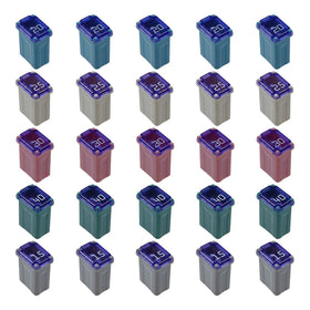 Tuxihapp front packaging showing 25-piece fuse kit and color-coded shells for quick selection