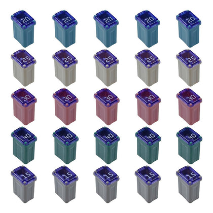 Tuxihapp front packaging showing 25-piece fuse kit and color-coded shells for quick selection