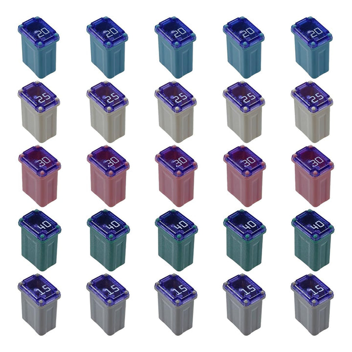 Tuxihapp front packaging showing 25-piece fuse kit and color-coded shells for quick selection