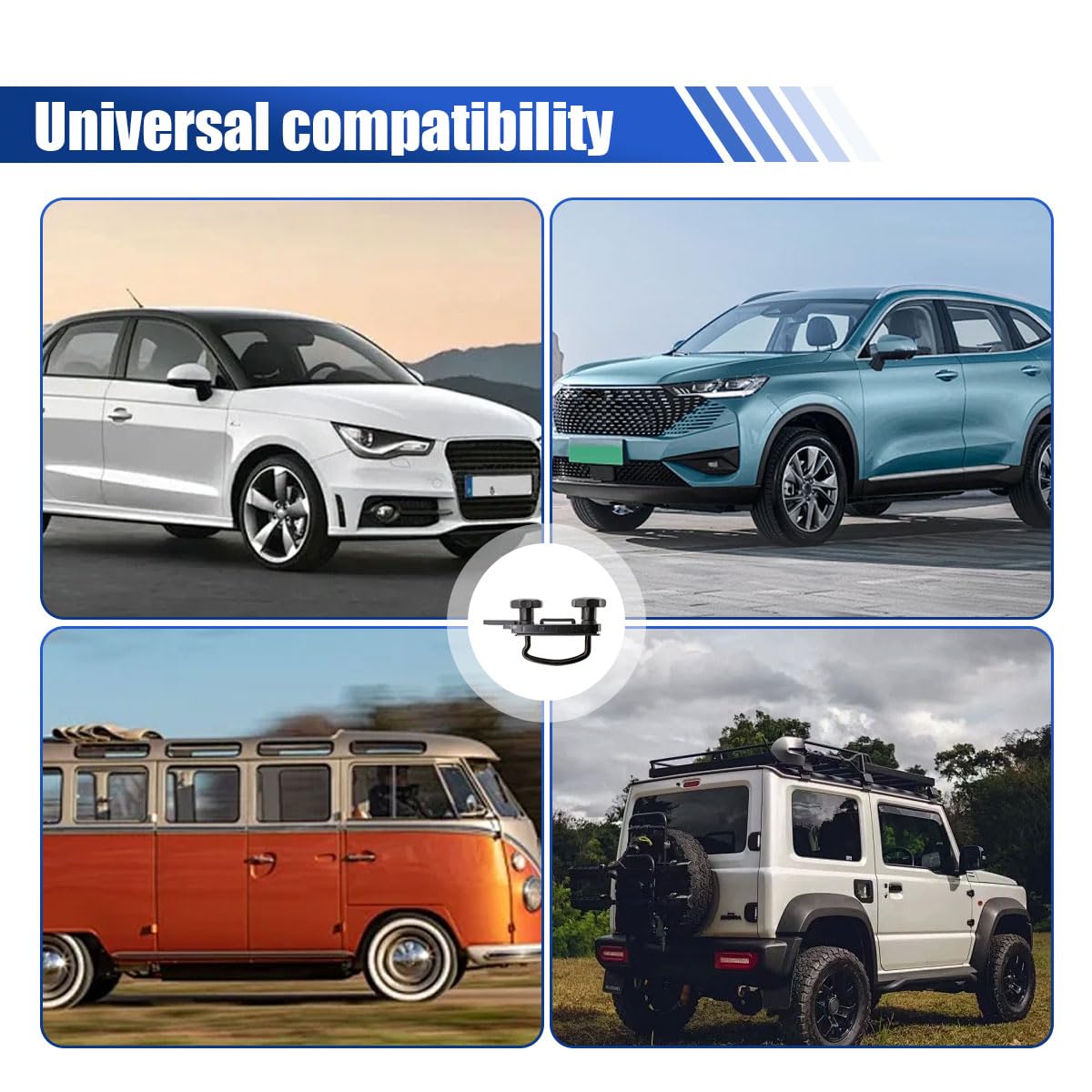 Tuxihapp roof box on car showing stability for travel and cargo safety