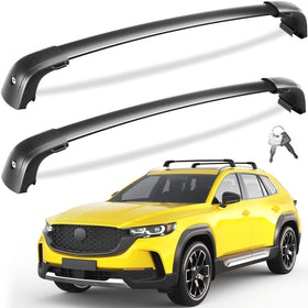 Tuyoung front view crossbars mounted on CX-50 shows clean fit and durability