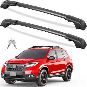 Tuyoung cross bars front installed on Honda Passport showing secure fit
