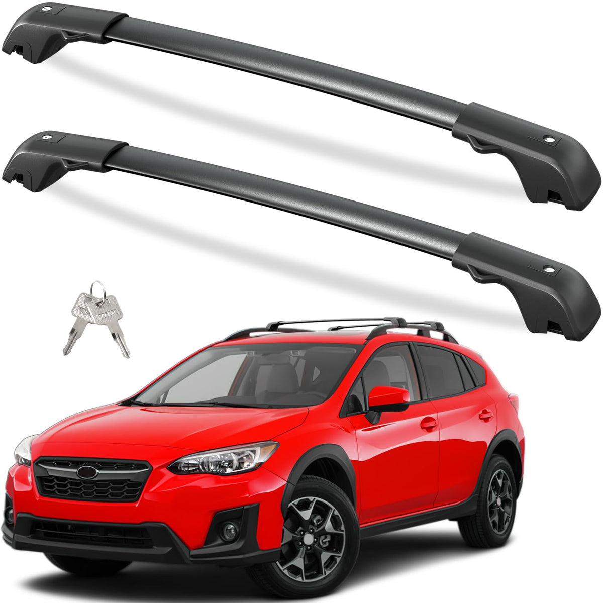 Tuyoung front view of cross bars installed showing fit and stability