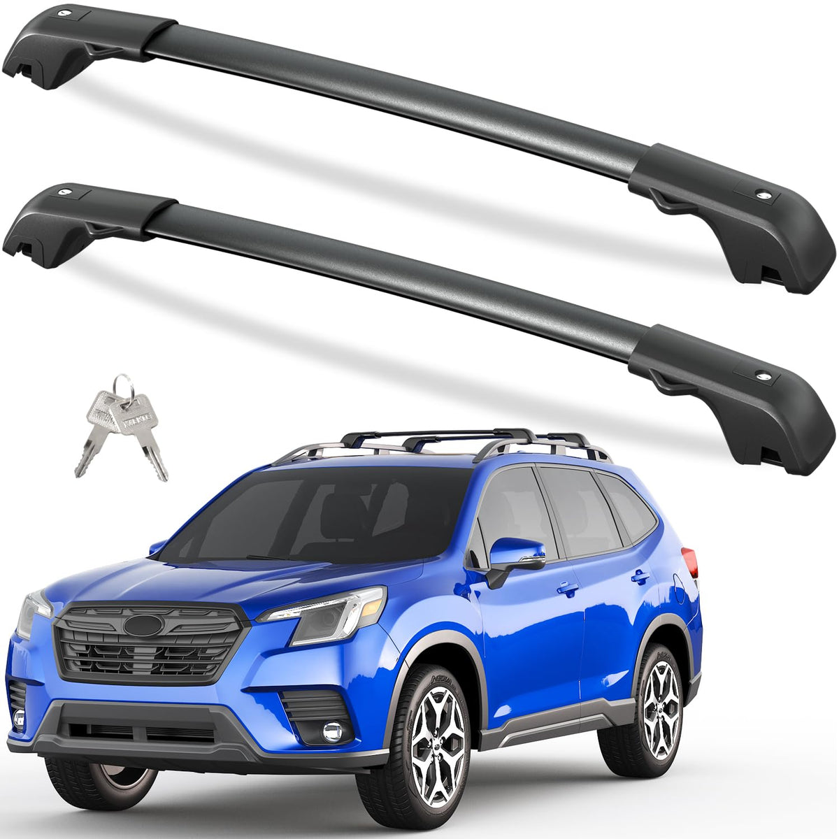 Tuyoung front view on Forester showing fit and improved cargo capacity