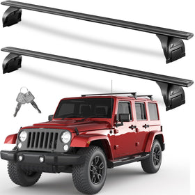 Tuyoung front view on Jeep Wrangler showing secure roof cargo capability