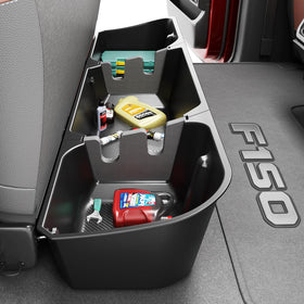 Tuyoung front view installed under seat showing neat concealed storage benefit