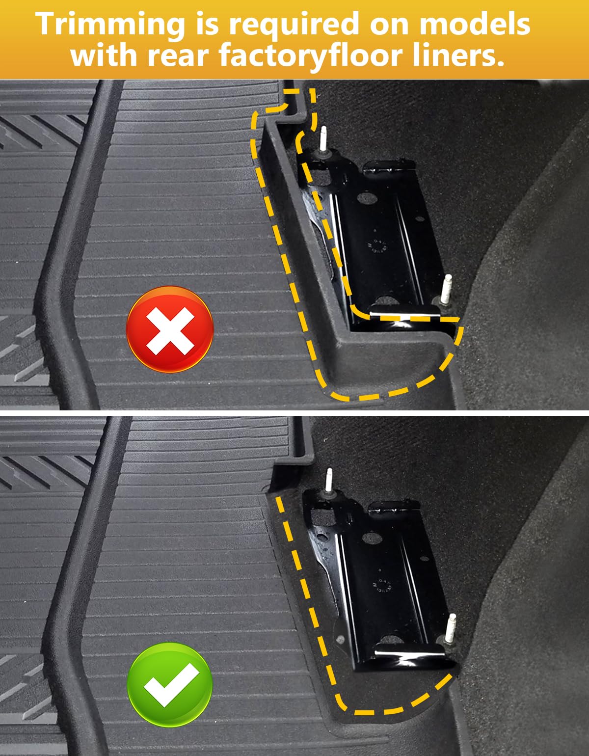 Tuyoung installed under-seat view showing tidy hidden storage benefit
