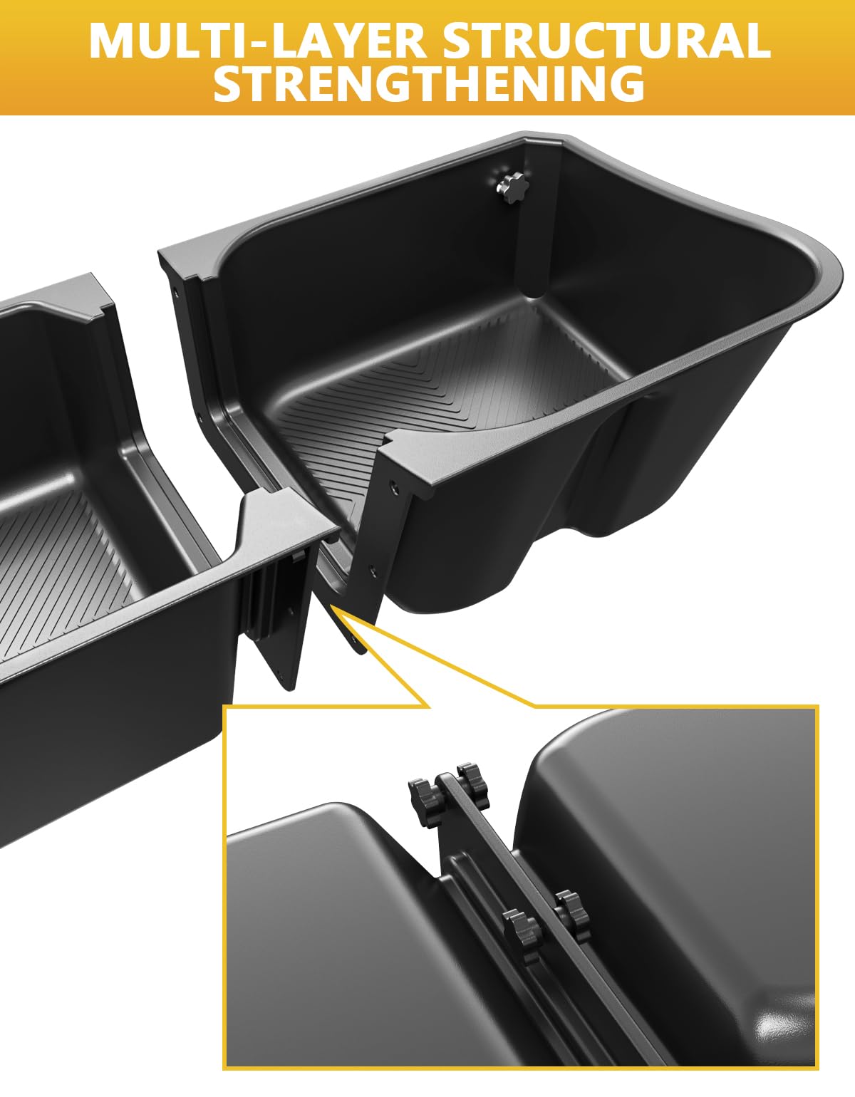 Tuyoung lid detail and edge molding displaying reinforced edges for long life