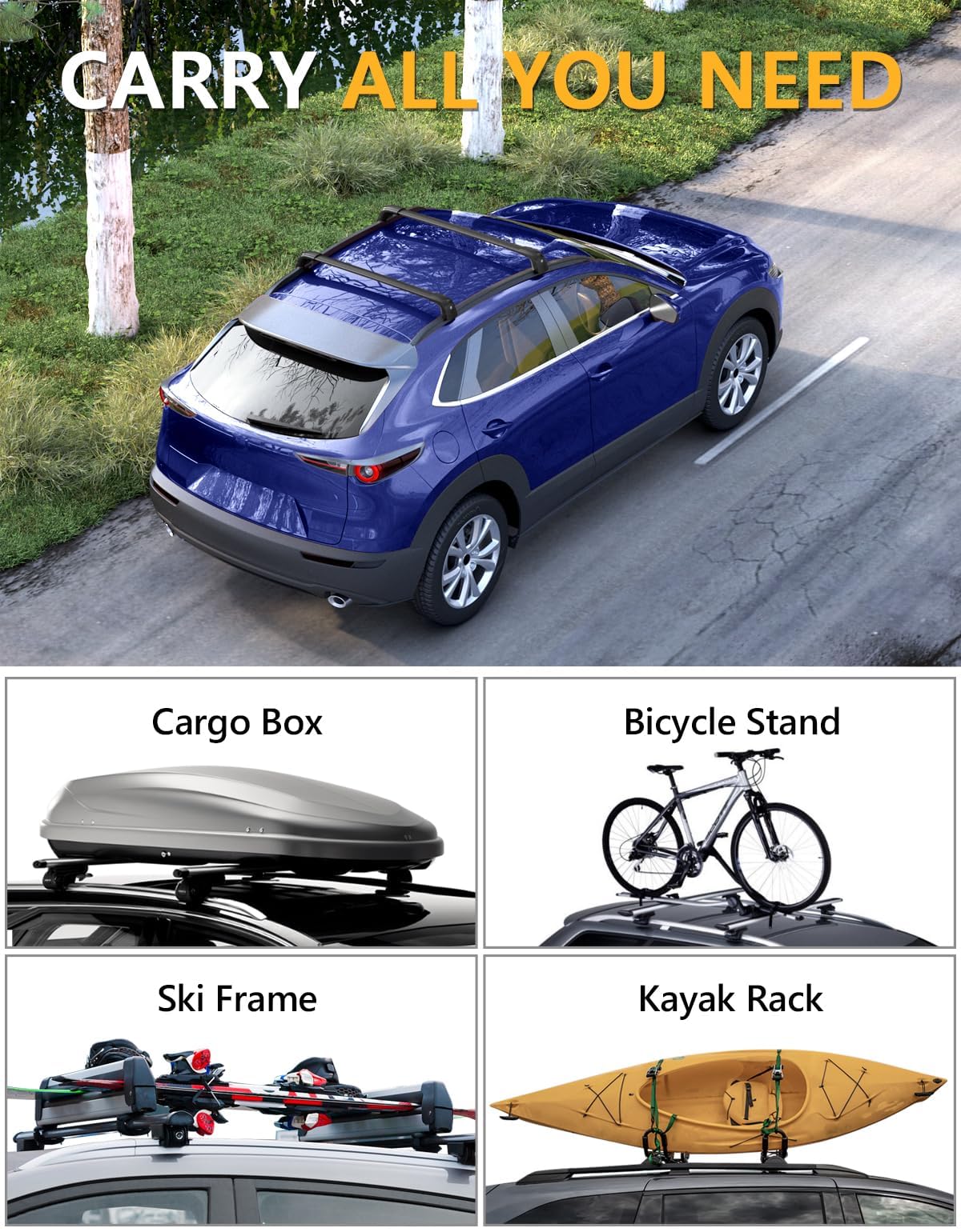 Tuyoung roof rack next to ruler showing scale and accurate sizing benefit