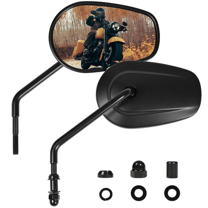 Tvitano front-mounted mirror showing sleek black finish and improved rear view