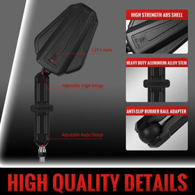 Tvitano HD tempered glass reflecting clear lane view for safer riding