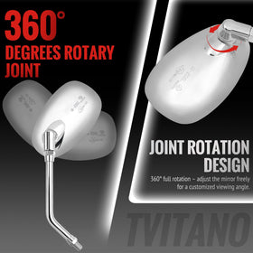 Tvitano aluminum stem and mount detail illustrating durable construction benefit