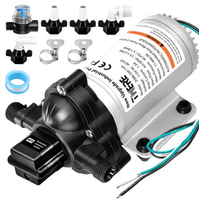 TWERE front view of diaphragm pump showing compact design and robust build