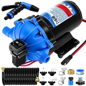 TWERE pump front view showing compact design and easy mounting benefit