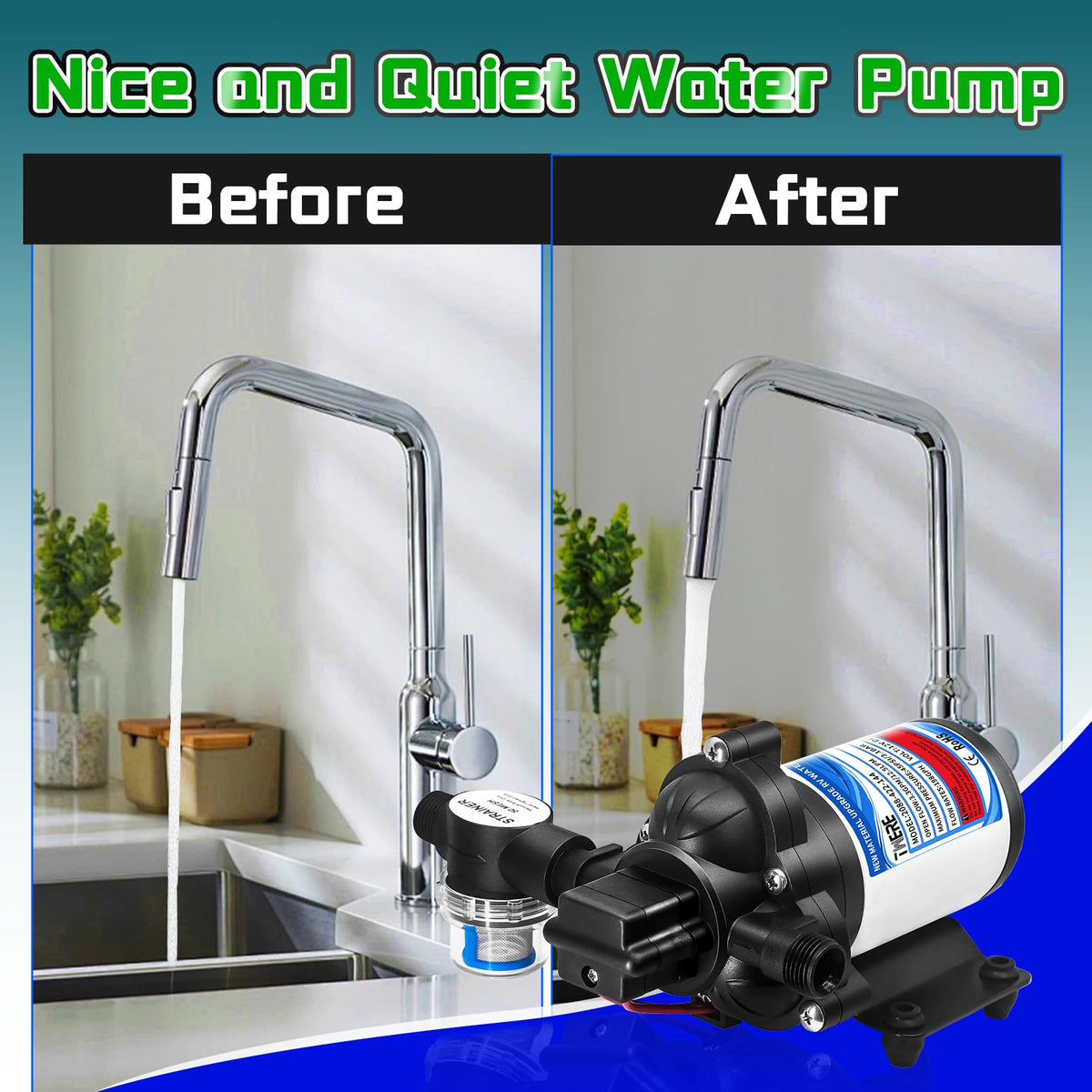 TWERE pump label and spec plate displaying model and safety features