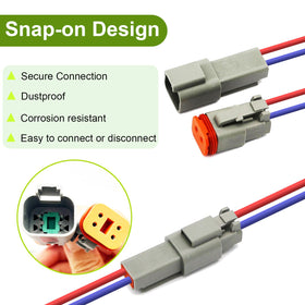 Twippo connector installed on a vehicle harness illustrating reliable secure connection
