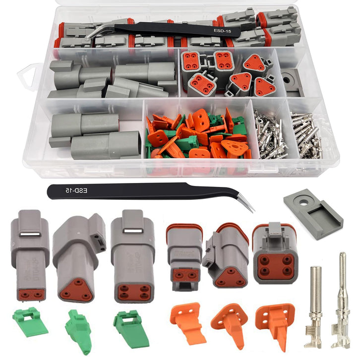 Twippo front packaging showing full 18-set connector kit and contents for easy selection