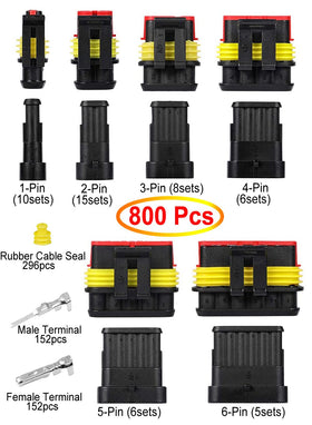Twippo housings and terminals flat lay displaying organized pins and ready-to-crimp components