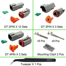 Twippo close-up of 2/3/4-pin housings highlighting durable PA66 nylon and seals