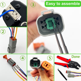 Twippo connector installed on vehicle harness showing waterproof connection in action