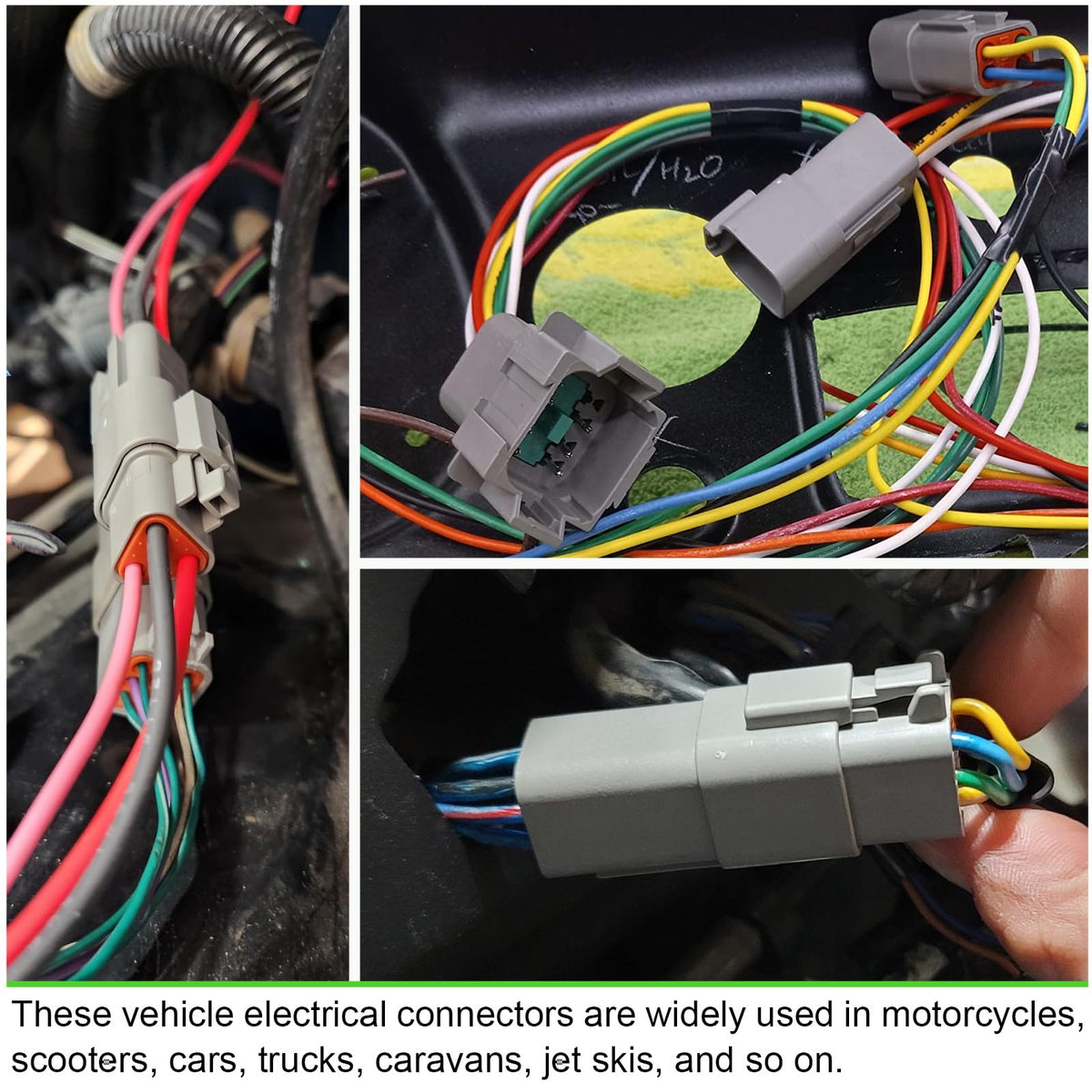 Twippo lineup of 2-,3-,4-pin connectors showing size differences and kit versatility