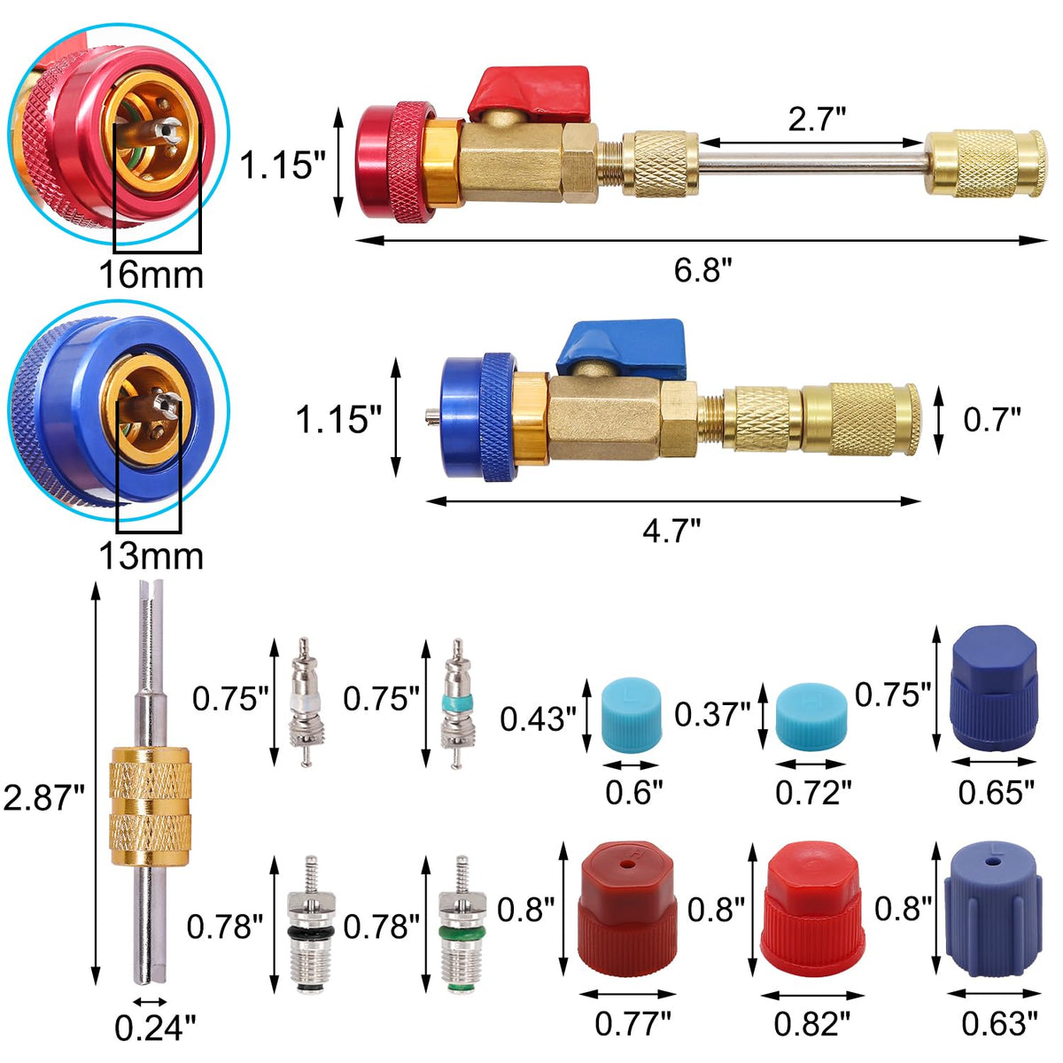 TWTADE brass valve core close-up highlighting durable construction and precise threading benefit