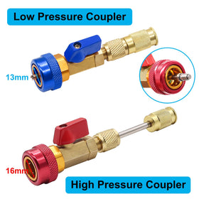 TWTADE assortment of R134a and R12 valve cores arranged to show spare parts convenience