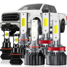 TXBILMOO kit front packaging view showing complete six-bulb set and compatibility