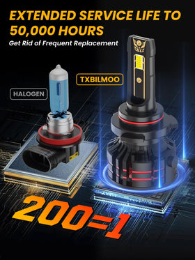 TXBILMOO fog light in use cutting through road spray and fog effectively