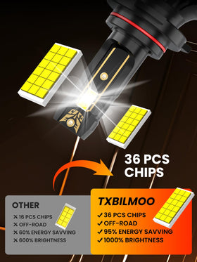 TXBILMOO installed in Silverado high beam showing clearer nighttime visibility